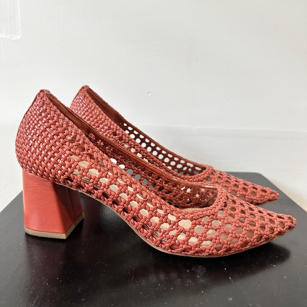 Zara Woven Block Heels size 9